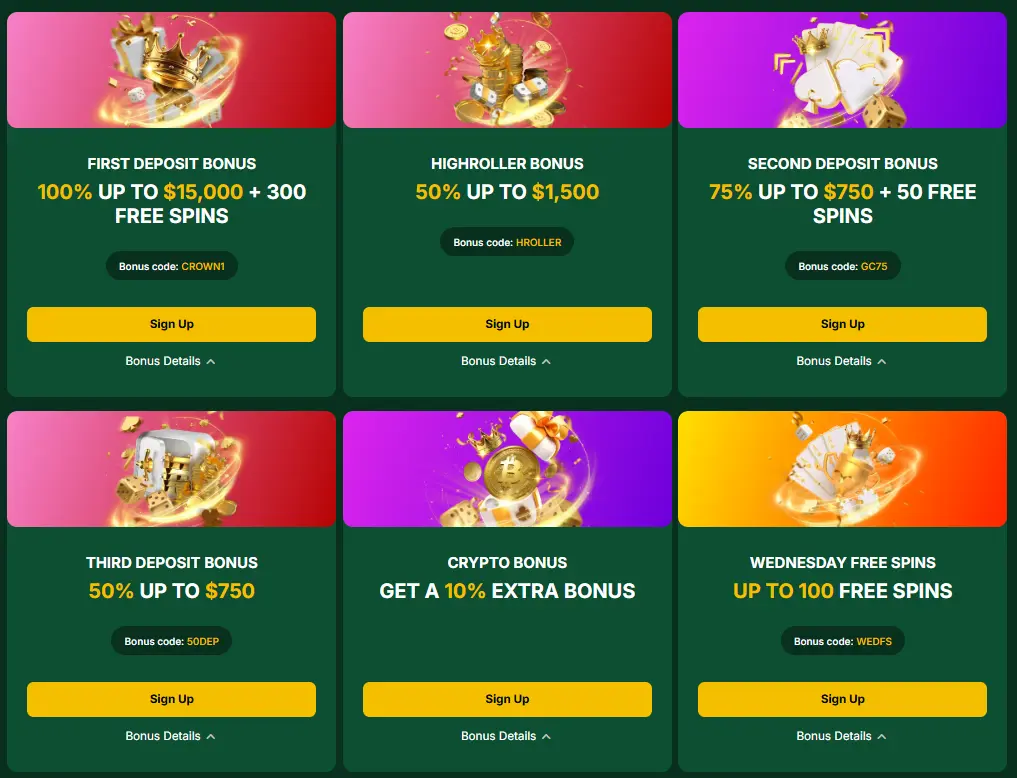 Welcome offer and promotions